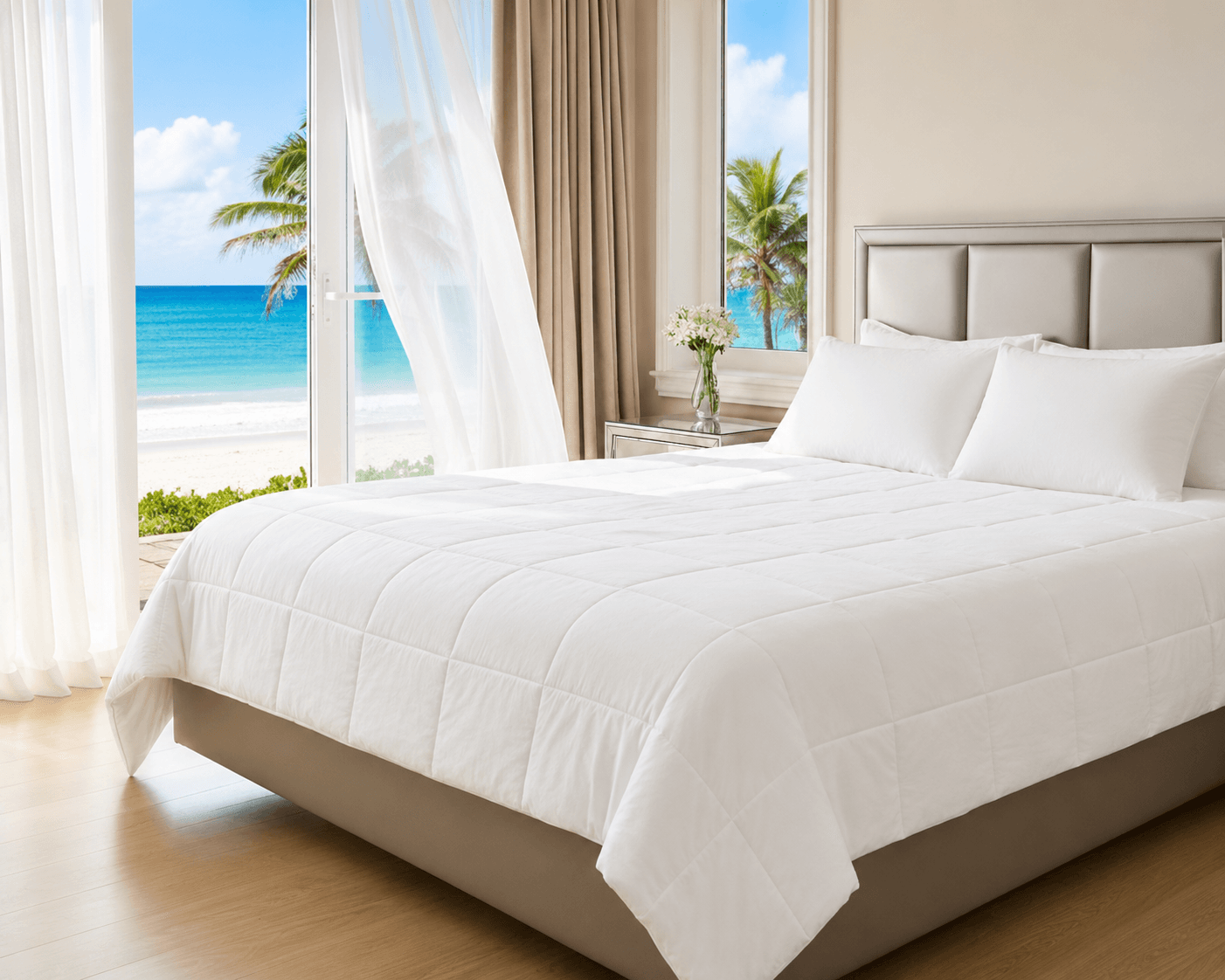 Edredón Blanco Premium King – 3 Piezas
